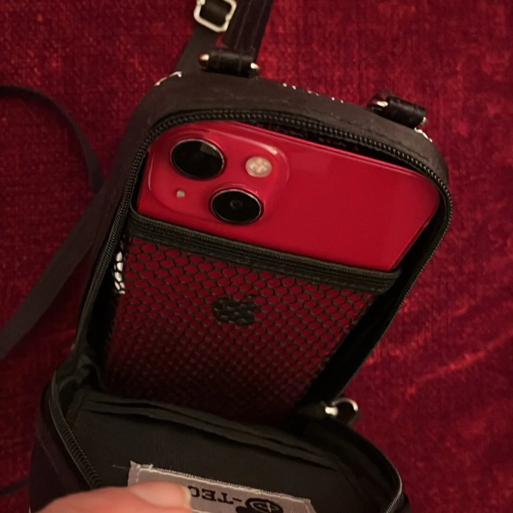 Disney D-Tech Minnie Mouse Embroidered Crossbody Phone Bag
